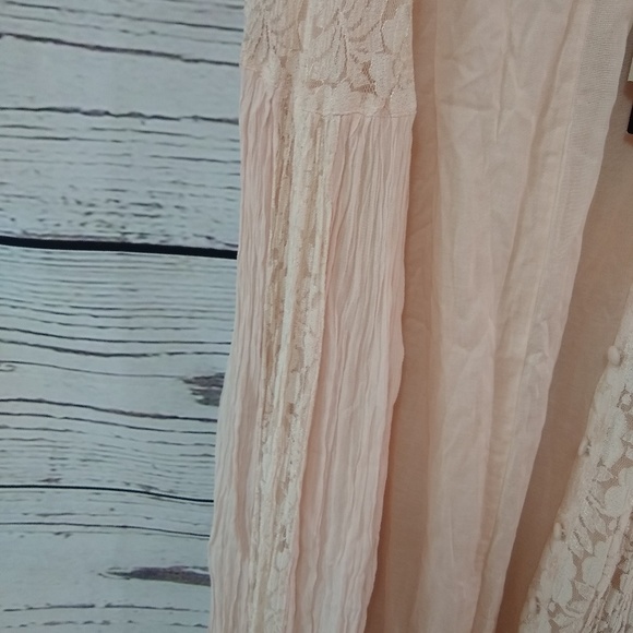 80s deadstock bohemian lace duster dress - Picture 7 of 8